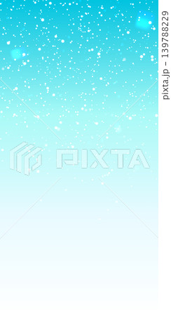 キラキラと輝く粒子と青のグラデーション背景 - 雪や炭酸の泡のイメージ 139788229