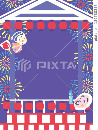 夏祭り　櫓の背景イラスト 139788338
