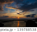 奥尻島から見る日没 139788538