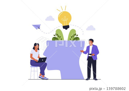 Developing Creative Mindset and Growth Concept 139788602