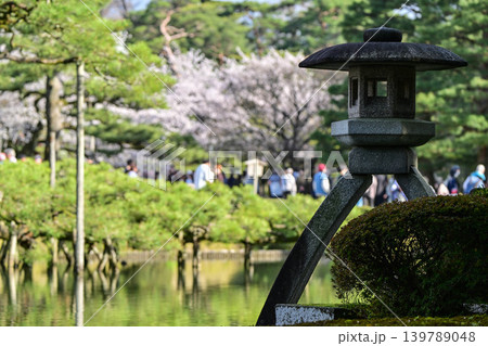 桜が美しい兼六園の春 139789048