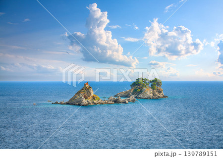 Amazing view of Adriatic sea with small islet Sveta Nedelja. Amazing view of Adriatic sea with small islet Sveta Nedelja. 139789151