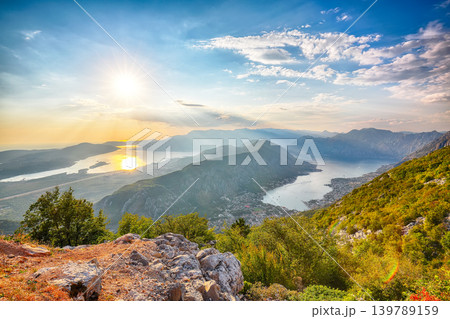 Amazing view of the Bay of Kotor in Montenegro. Amazing view of the Bay of Kotor in Montenegro. 139789159