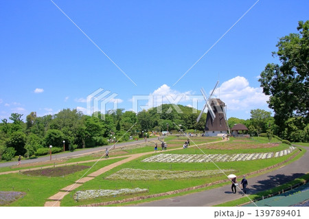 大阪　鶴見緑地公園の風車の丘 139789401