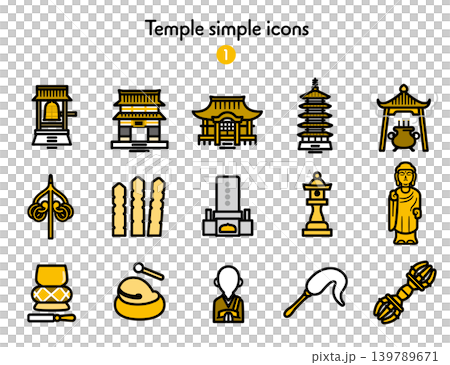 Simple Icon Collection: Temples Simple Icon Collection: Temples 139789671
