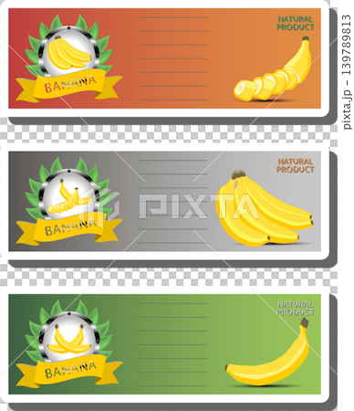 Fruit theme from set juicy delicious banana of various sizes Fruit theme from set juicy delicious banana of various sizes 139789813
