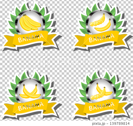 Fruit theme from set juicy delicious banana of various sizes Fruit theme from set juicy delicious banana of various sizes 139789814