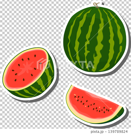 Fruit theme from set juicy delicious watermelon of various sizes Fruit theme from set juicy delicious watermelon of various sizes 139789824