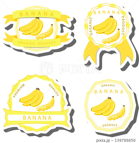Fruit theme from set juicy delicious banana of various sizes Fruit theme from set juicy delicious banana of various sizes 139789850
