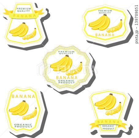 Fruit theme from set juicy delicious banana of various sizes Fruit theme from set juicy delicious banana of various sizes 139789851