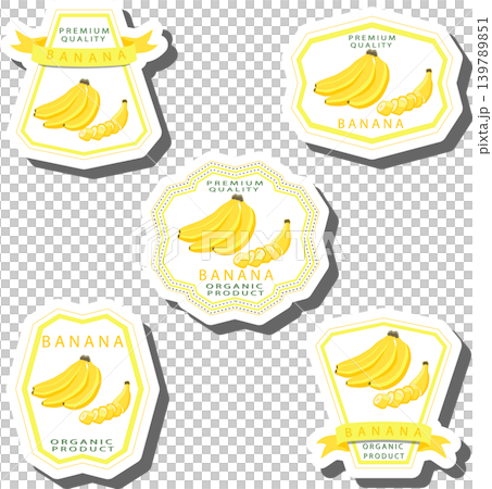 Fruit theme from set juicy delicious banana of various sizes Fruit theme from set juicy delicious banana of various sizes 139789851