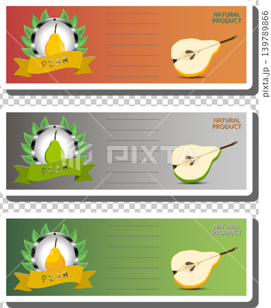 Fruit theme from set juicy delicious pear of various sizes Fruit theme from set juicy delicious pear of various sizes 139789866