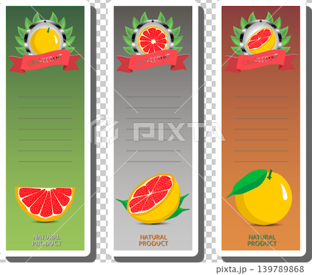 Fruit theme from set juicy delicious grapefruit of various sizes Fruit theme from set juicy delicious grapefruit of various sizes 139789868
