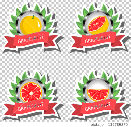 Fruit theme from set juicy delicious grapefruit of various sizes Fruit theme from set juicy delicious grapefruit of various sizes 139789870