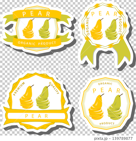 Fruit theme from set juicy delicious pear of various sizes Fruit theme from set juicy delicious pear of various sizes 139789877