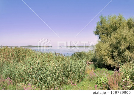 Golyazi Lakeside Village Bursa,Turkiye. Serene view of Golyazi on Uluabat Lake, Bursa, Turkey. Golyazi Lakeside Village Bursa,Turkiye. Serene view of Golyazi on Uluabat Lake, Bursa, Turkey. 139789900