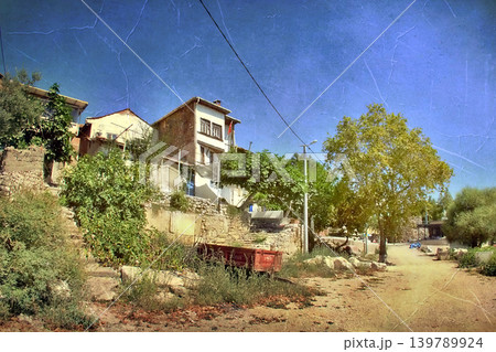 Golyazi Lakeside Village Bursa,Turkiye. Serene view of Golyazi on Uluabat Lake, Bursa, Turkey. Golyazi Lakeside Village Bursa,Turkiye. Serene view of Golyazi on Uluabat Lake, Bursa, Turkey. 139789924