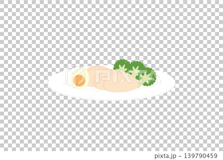 套餐包含沙拉雞肉、水煮蛋和綠花椰菜。 139790459