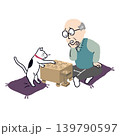 おじいさんが猫と将棋をしている2 139790597