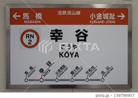 幸谷駅 駅名標 幸谷駅 駅名標 139790957
