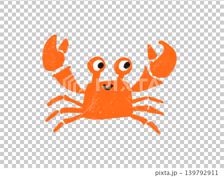 A hand-drawn style illustration of an orange crab A hand-drawn style illustration of an orange crab 139792911