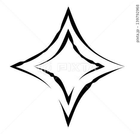 手描き風の大きな星形キラキライラスト 手描き風の大きな星形キラキライラスト 139792968