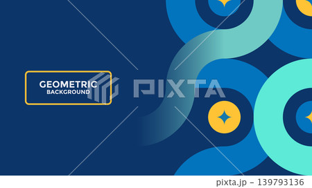 Geometric Abstract Background Blue 139793136