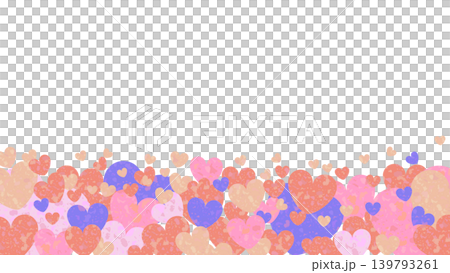 Colorful heart cute background frame material Colorful heart cute background frame material 139793261