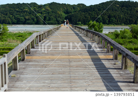 静岡県島田市の蓬莱橋 139793851