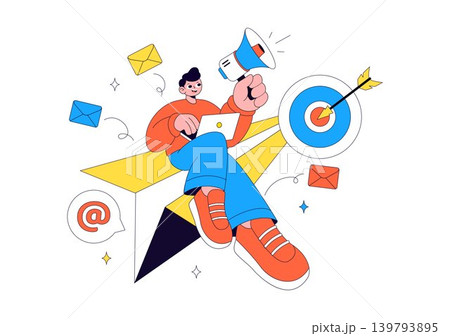 Email Marketing Vector Illustration Featuring Digital Campaign, Newsletter Promotion, Online Communication and Business Advertising Design Email Marketing Vector Illustration Featuring Digital Campaign, Newsletter Promotion, Online Communication and Business Advertising Design 139793895