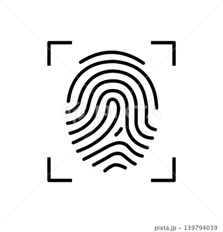 Fingerprint Identity Verification Scan Icon Fingerprint Identity Verification Scan Icon 139794039