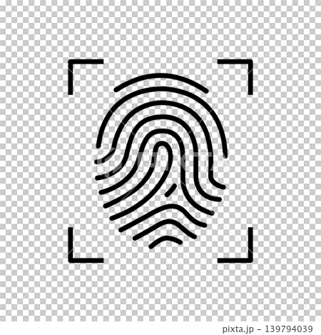 Fingerprint Identity Verification Scan Icon Fingerprint Identity Verification Scan Icon 139794039