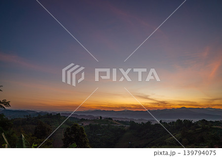 scenery sweet sunrise above the mountains scenery sweet sunrise above the mountains 139794075