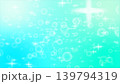 ミントグリーンの幻想的なキラキラ背景イラスト 139794319