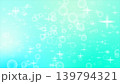 ミントグリーンの幻想的なキラキラ背景イラスト 139794321