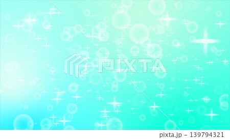 ミントグリーンの幻想的なキラキラ背景イラスト ミントグリーンの幻想的なキラキラ背景イラスト 139794321