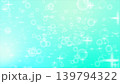 ミントグリーンの幻想的なキラキラ背景イラスト 139794322