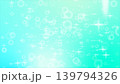 ミントグリーンの幻想的なキラキラ背景イラスト 139794326