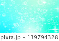 ミントグリーンの幻想的なキラキラ背景イラスト 139794328