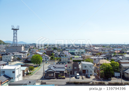 静岡県牧之原市の市街地風景 139794396
