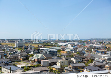 静岡県榛原郡吉田町の市街地風景 静岡県榛原郡吉田町の市街地風景 139794539