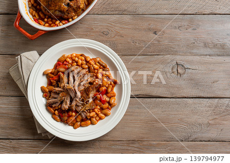 Slow Cooking Pork and Beans Slow Cooking Pork and Beans 139794977