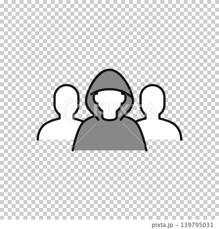 犯罪グループのベクターアイコンイラスト素材 139795031