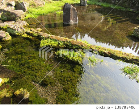 大分県竹田市、日本名水百選に選ばれた竹田湧水群の中の一つ「泉水湧水(せんずいゆうすい)」 大分県竹田市、日本名水百選に選ばれた竹田湧水群の中の一つ「泉水湧水(せんずいゆうすい)」 139795406