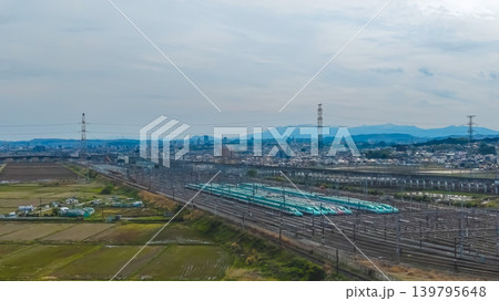 April 30 2026 JR East Shinkansen rolling stock depot with extensive railway yard April 30 2026 JR East Shinkansen rolling stock depot with extensive railway yard 139795648