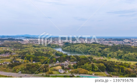 April 30 2026 Shiogama Matsushima coastal landscape with islands and rural countryside 139795676