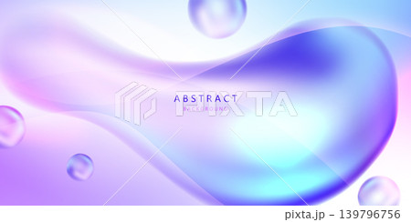 Abstract liquid wave background. Modern design vector illustration. 139796756