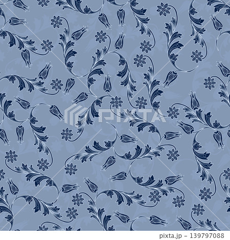 Floral pattern seamless , easter bunny seamless pattern , vector , illustration ,flowers pattern design Seamless flower pattern with colorful little flowers. Simple flat bright flowers background	 139797088