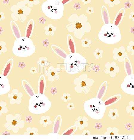 Floral pattern seamless , easter bunny seamless pattern , vector , illustration ,flowers pattern design Seamless flower pattern with colorful little flowers. Simple flat bright flowers background Floral pattern seamless , easter bunny seamless pattern , vector , illustration ,flowers pattern design Seamless flower pattern with colorful little flowers. Simple flat bright flowers background 139797119