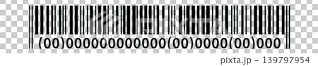 Dummy barcode material for mockups | No text, transparent background PNG | Unreadable 139797954